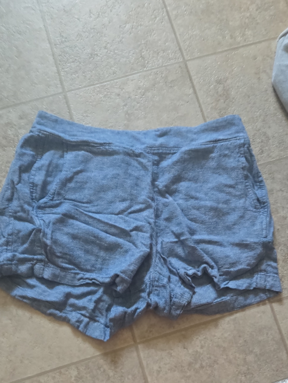 GAP Light Blue Women's Athletic Linen-Blend Shorts